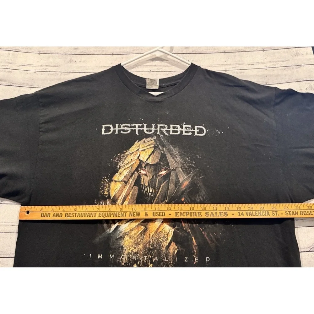 Disturbed Mens Immortalized 2016 Concert World Tour Graphic Shirt Sz XL Band Tee